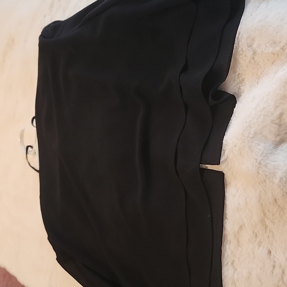 LADIES BLACK  2- LAYER COVER UP BLOUSE.  SIZE  16. - Picture 6 of 7